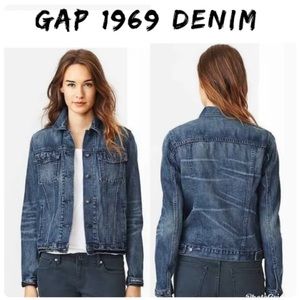 Gap 1969 Blue Cotton Denim Jacket Size Medium Never Worn